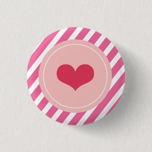 Randvalentin för gullig kärlek knäppas rosa dag knapp