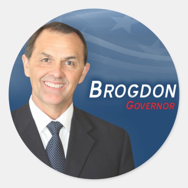 Randy Brogdon Stickers Runt Klistermärke (Framsida)