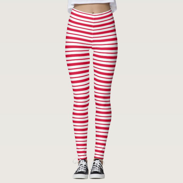 Randy Cane-randig Leggings (Framsida)