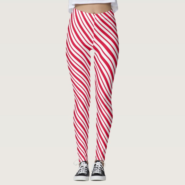 Randy Cane-randig Leggings (Framsida)