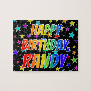 "RANDY" Första Namn, Roligt "GRATTIS PÅ FÖDELSE Pussel