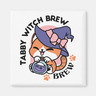 Randy Häxa Brygd – Sött Halloween Katt Design Magnet