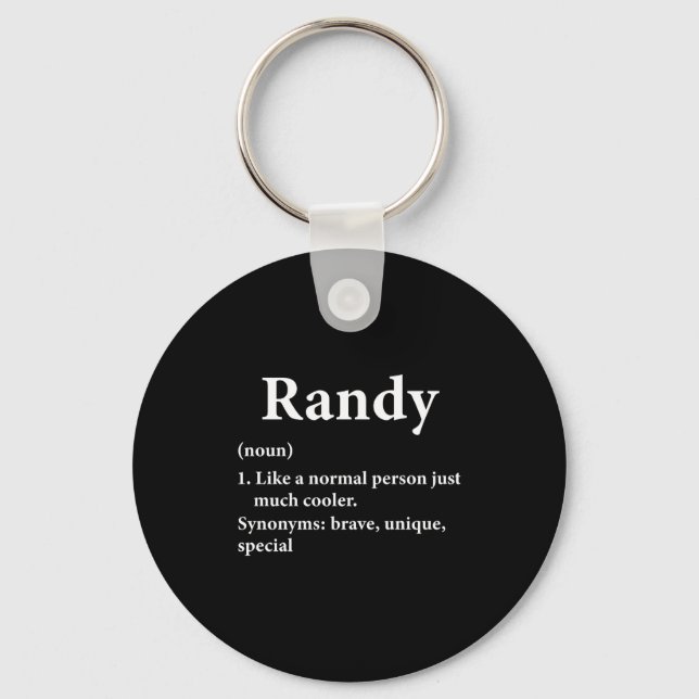 Randy Name Definition Funny D  Nyckelring (Framsida)