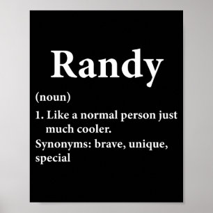 Randy Namn Definition Rollig D  Poster