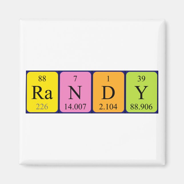 Randy Periodisk bord namn magnet (Framsidan)