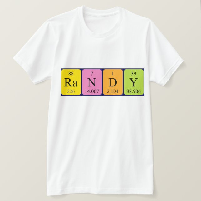 Randy Periodisk bord namn-skjorta Tee (Design framsida)