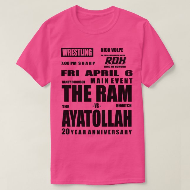 Randy Ram VS Ayatollah från Wrestler T Shirt (Design framsida)