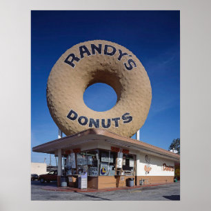 Randy's Donuts California Mid Century Modern Poster