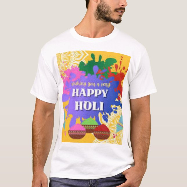 Rang Barse - Let's Play Holi T Shirt (Framsida)