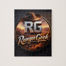 Range geek western stil logotyp pussel