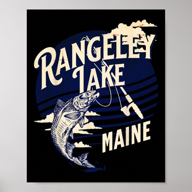 Rangeley Lake Maine flugfiske öring B Fisher Sou Poster (Framsidan)