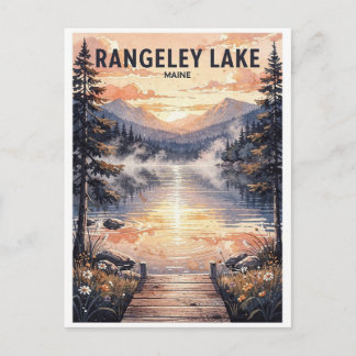 Rangeley Lake Maine Vintage Resa Vykort