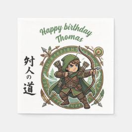 Ranger Archer RPG Hunter Anime Chibi Game Birthday Pappersservett