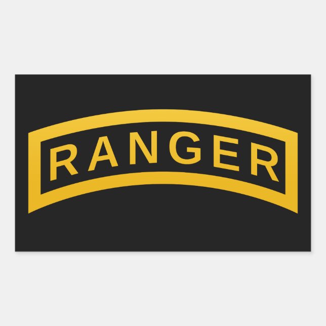 Ranger-flik Rektangulärt Klistermärke (Framsida)