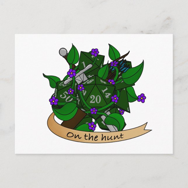 Ranger Tärningsdesign Meddelande Vykort (Framsida)