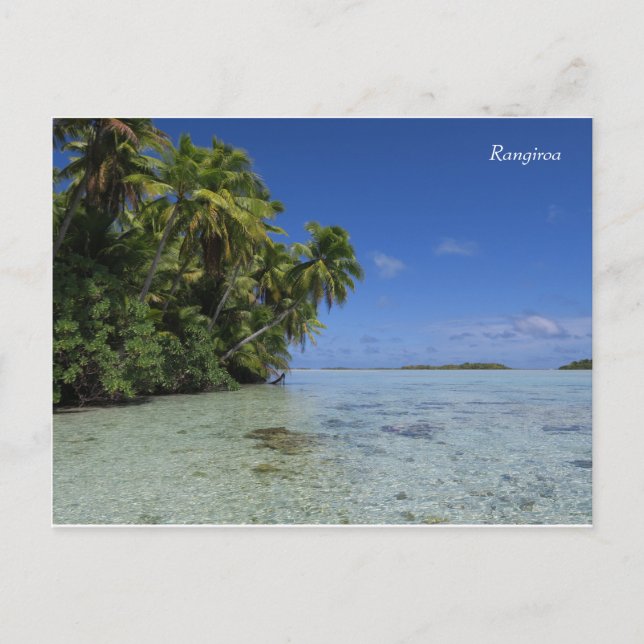 Rangiroa Blue Lagoon Franska Polynesien Vykort (Framsida)