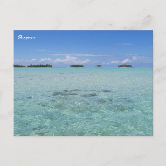 Rangiroa Blue Lagoon Vykort (Framsida)