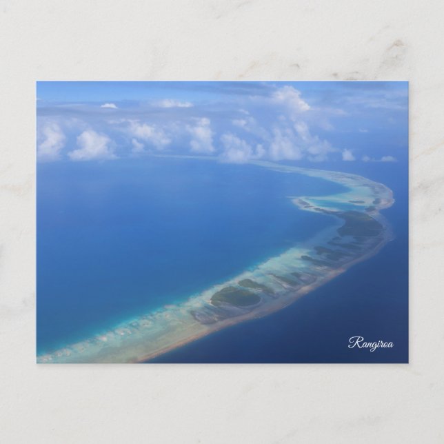 Rangiroa från flygplan helg vykort (Framsida)