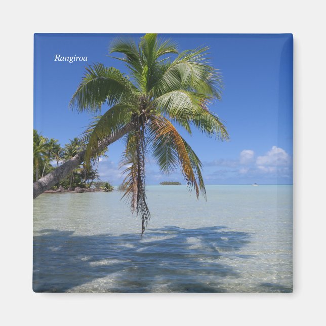 Rangiroa Handflatan Träd Magnet (Framsidan)