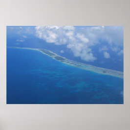 Rangiroa-öns flygplansvy poster