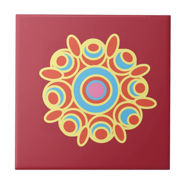 Rangoli-design Kakelplatta (Framsidan)
