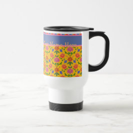 Rangoli Flowers, Resemugg för Gult att anpassa
