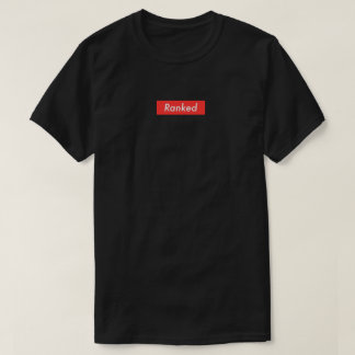 Rangordnad svart T-tröja Tee Shirt