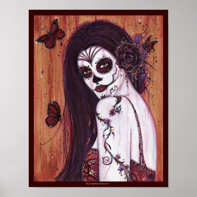 Ranita Day of the dead poster utskrift efter Renee (Framsidan)