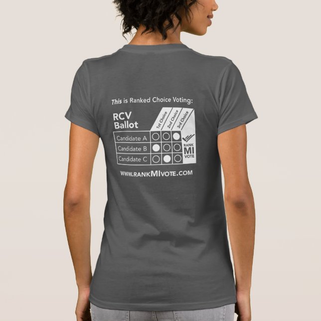 Rank MI-röstsedel T Shirt (Baksida)
