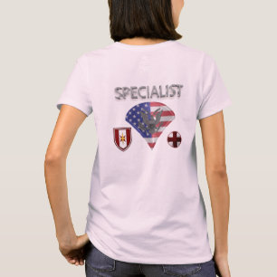 Rank SPC Silver Back US Flagga Clipping 44th ID Pa T Shirt