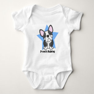 Ranka för baby för bulldogg för Kawaii stjärna Tröja