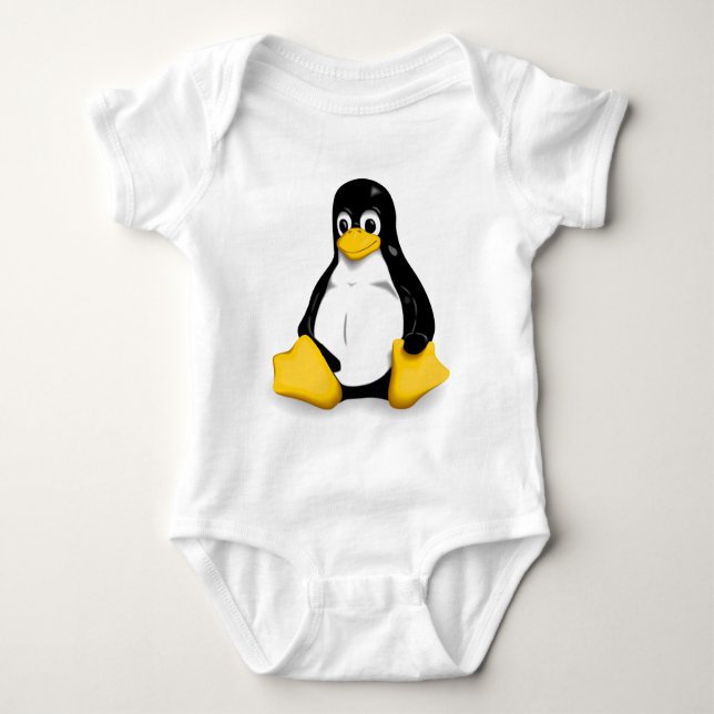 Ranka för baby för LinuxTux organisk Tee (Framsida)