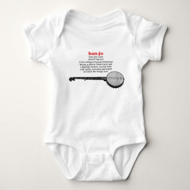 Ranka för Banjodefinitionspädbarn Tee Shirt (Framsida)