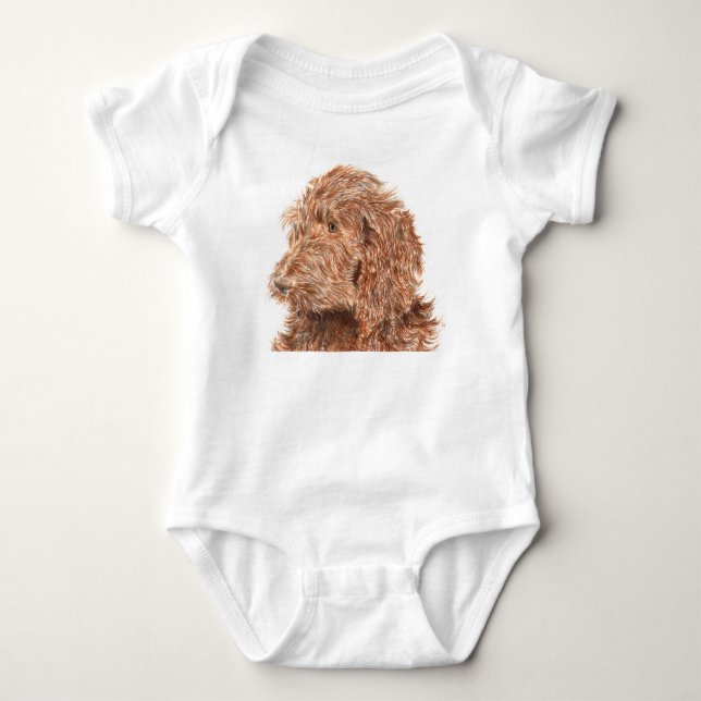 Ranka för chokladLabradoodle #2 spädbarn Tee (Framsida)