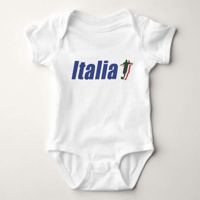 Ranka för Italia fotbollbaby T Shirt (Framsida)