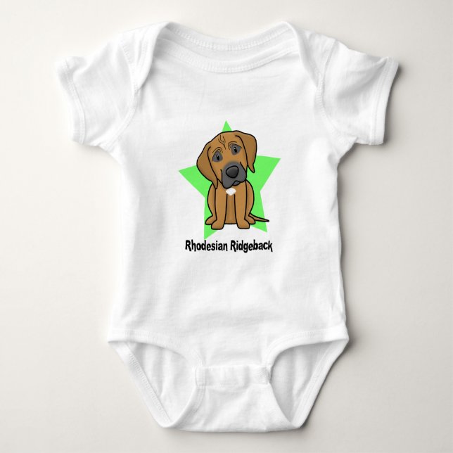Ranka för Kawaii stjärnaRhodesian Ridgeback baby Tee (Framsida)