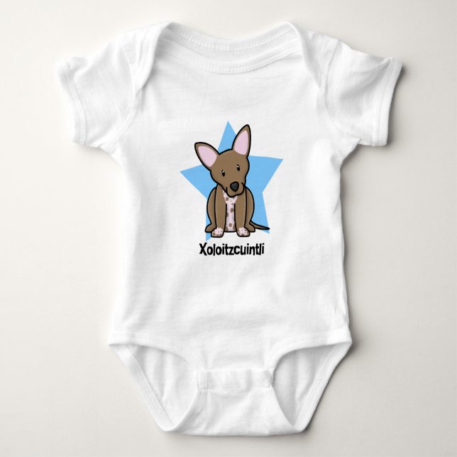 Ranka för Kawaii stjärnaXoloitzcuintli baby Tee (Framsida)