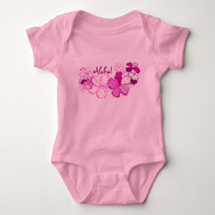 Ranka för klotterhibiskusspädbarn tee shirt