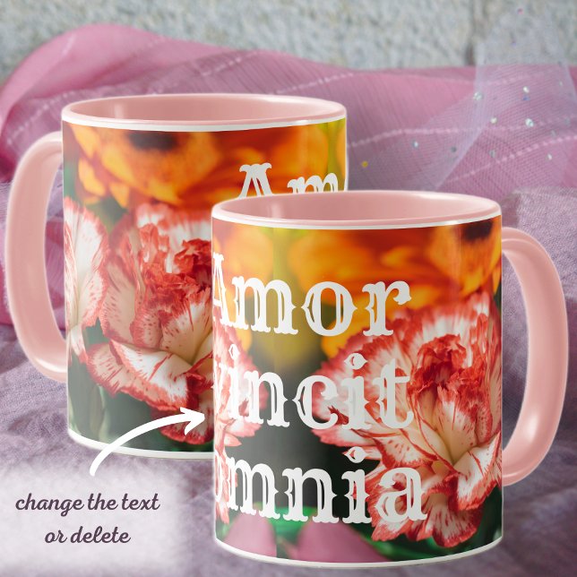 Ranka nejlikor och gerbera mugg (Skapare uppladdad)