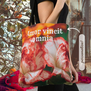 Ranka nejlikor och gerbera tygkasse