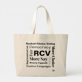 Rankad Choice Voting ord Large Tote Bag Jumbo Tygkasse
