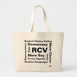 Rankad Choice Voting ord Large Tote Bag Jumbo Tygkasse