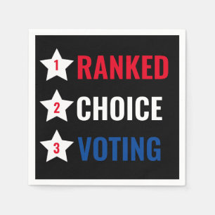 Rankad Choice Voting RCV party cocktail-blöjor Pappersservett