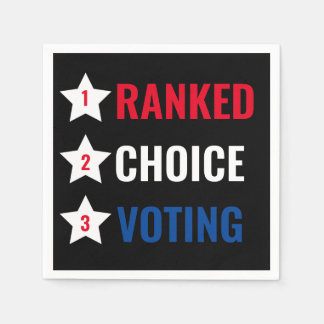 Rankad Choice Voting RCV party cocktail-blöjor Pappersservett