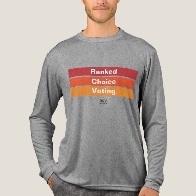 Rankad valröstning 3 ränder t shirt (Framsida)