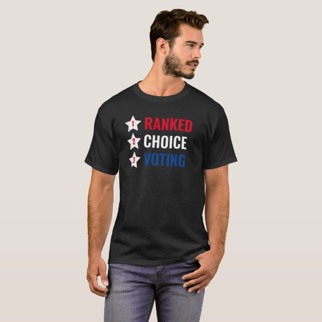 Rankade val Röstning RCV politisk handling T Shirt (Hel framsida)