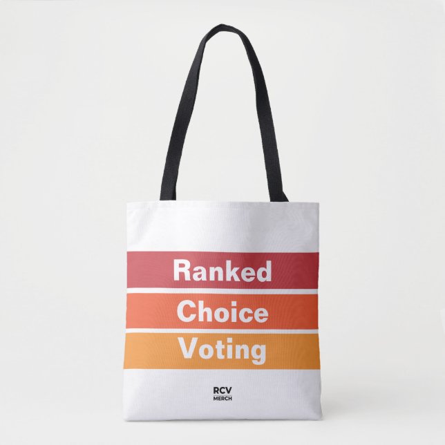 Ranked Choice Voting rand tote Tygkasse (Framsida)