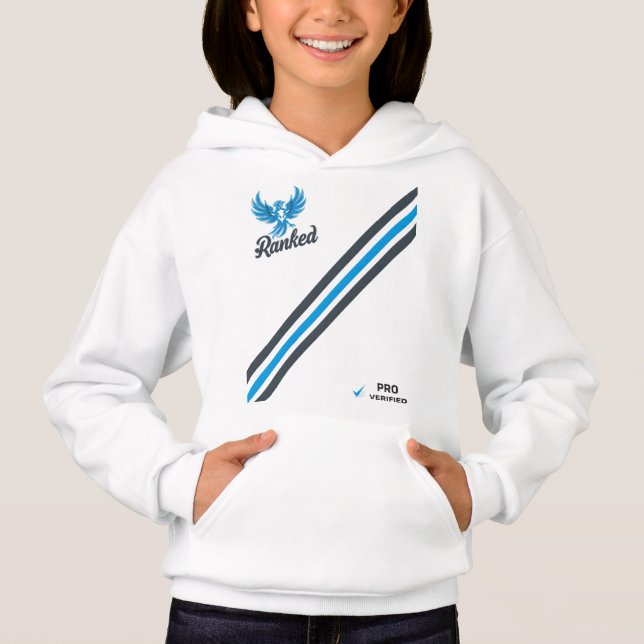 Ranked Pro Gamer Stripe Hoodie T Shirt (Framsida)