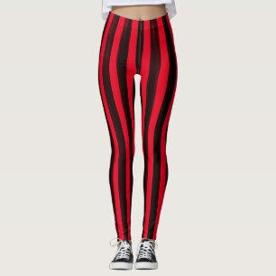 Rankrat vattenfärg, svart och röd Pirat-färg Leggings