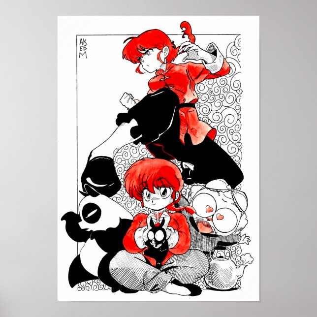 Ranma 1/2 fanart @Akeemakart Poster (Framsidan)